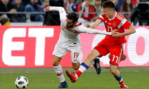 Giao hữu tiền World Cup 2018: Nga 1-1 Thổ Nhĩ Kỳ - Chủ nhà lại không thắng