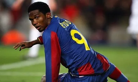 Samuel Eto'o thời còn khoác áo Barca