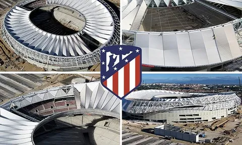 Sân mới của Atletico dần hình thành, 6 tuần nữa hoàn tất