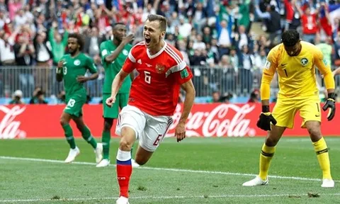 Siêu dự bị tỏa sáng, "Gấu" Nga đè bẹp Saudi Arabia 5 bàn không gỡ