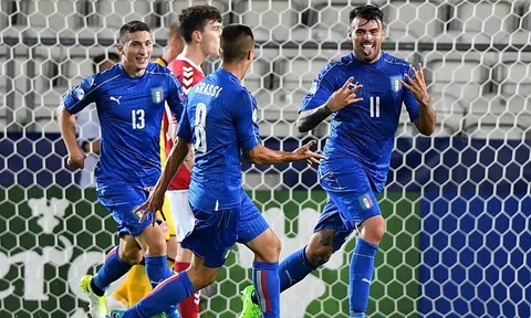 Siêu phẩm "xe đạp chổng ngược" của Pellegrini vào lưới U21 Đan Mạch