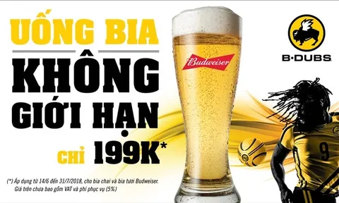 Siêu tiền đạo B-Dubs – Ghi bàn đẹp mắt với món gà Buffalo và bia phong cách Mỹ