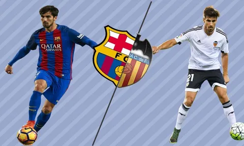 So sánh Andre Gomes trong màu áo Valencia và Barcelona