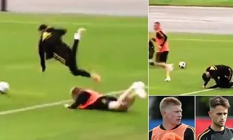 SỐC! De Bruyne hành xử không thể tin được với Januzai