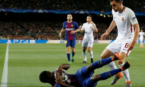 Strootman 'hổ báo' xông tới, Umtiti ôm bóng cố thủ