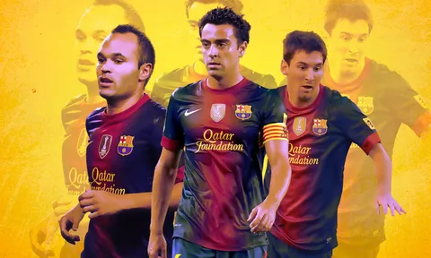 Sự kết hợp đỉnh cao giữa Messi - Xavi - Iniesta