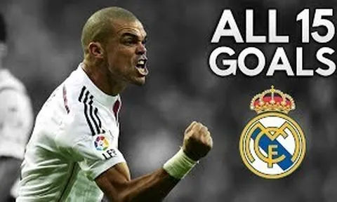 Tất cả 15 bàn thắng của Pepe cho Real Madrid