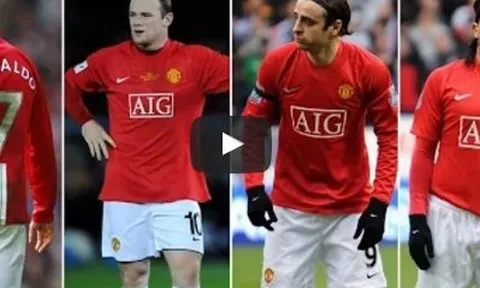 Tất cả 74 bàn thắng của bộ tứ Rooney - Rooney - Tevez - Berbatov mùa 2008/09