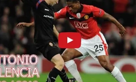 Tất cả bàn thắng và kiến tạo của Antonio Valencia mùa 2009/10