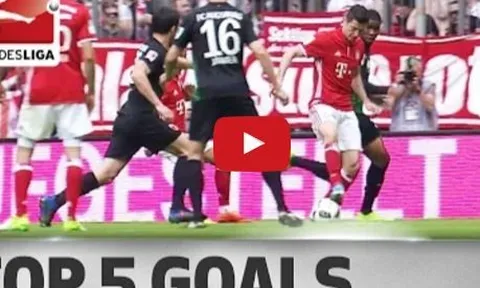 Thiago, Suele và top 5 bàn thắng đẹp nhất vòng 26 Bundesliga