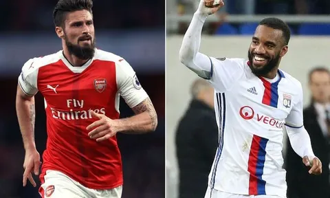 THỐNG KÊ: Lacazette đích thực là hiểm hoạ với Giroud