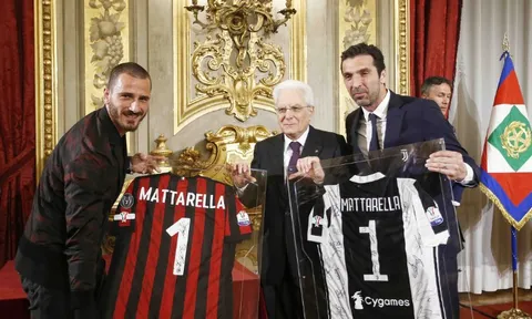Tổng thống Italia tiếp đón Juventus và Milan ngay tại Rome