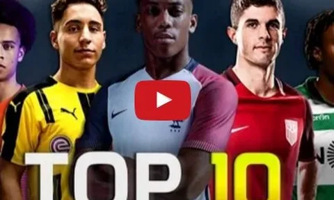 Top 10 cầu thủ chạy cánh U21 xuất sắc nhất năm 2017