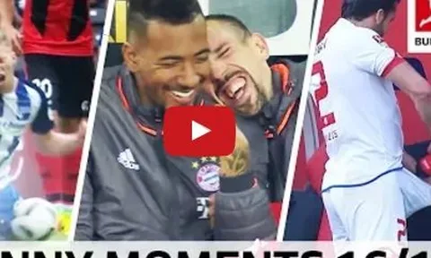 Top 10 khoảnh khắc hài hước nhất Bundesliga 2016/17