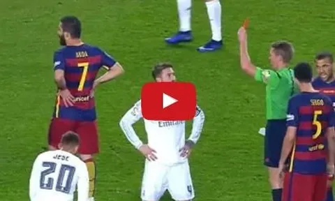 Top 10 pha bóng thô bạo dẫn đến thẻ đỏ của Sergio Ramos