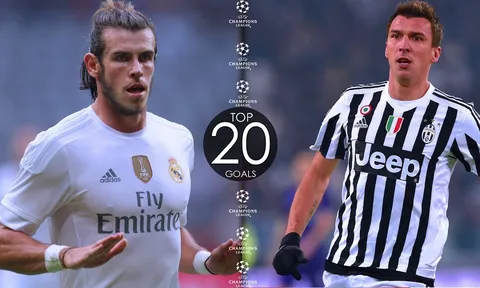 Top 20 bàn thắng đẹp nhất Champions League 2016/17