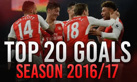 Top 20 bàn thắng đẹp nhất của Arsenal mùa 2016/17