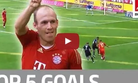 Top 5 bàn thắng cực đẹp của Arjen Robben ở Bundesliga
