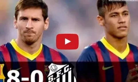 Trận cầu đáng nhớ: Barcelona 8-0 Santos (2013/14)