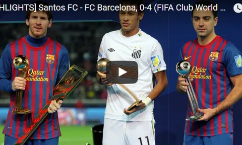 Trận cầu kinh điển: Barca 4-0 Santos (CK FIFA Club World Cup)
