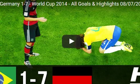 Trận cầu kinh điển: Brazil 1-7 Đức (WC 2014)