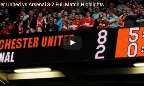Trận cầu kinh điển: Man Utd 8-2 Arsenal (EPL 2011/12)