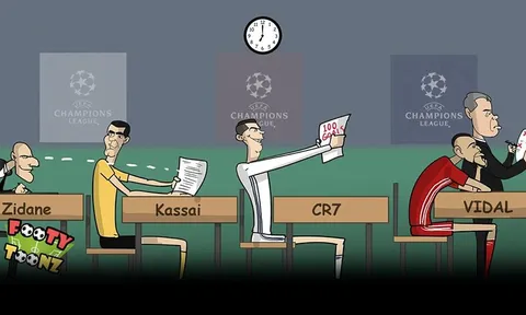 Biếm họa thí sinh Zidane thông minh, học giỏi, còn được nhắc bài