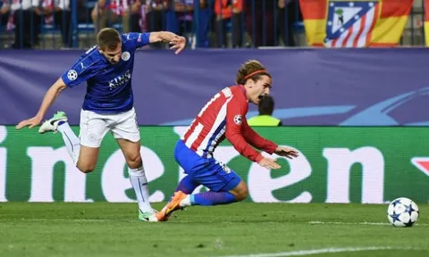 Trọng tài nặng tay, Leicester thất thủ trên chấm 11m trước Atletico