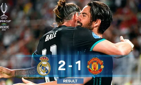 TRỰC TIẾP Real Madrid 2-1 Man United (FT): Lịch sử lại gọi tên Zidane