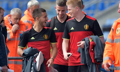 Tuyển Bỉ gặp khó với cặp đôi Hazard và De Bruyne