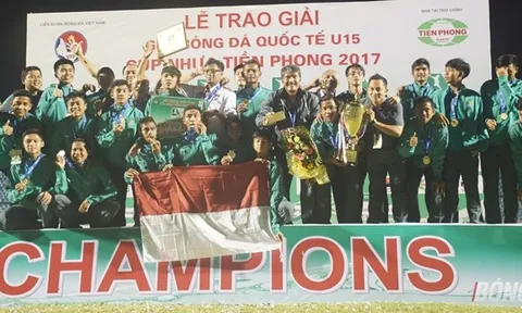 U15 Việt Nam ngậm ngùi nhìn U15 Indonesia vô địch giải U15 Quốc tế