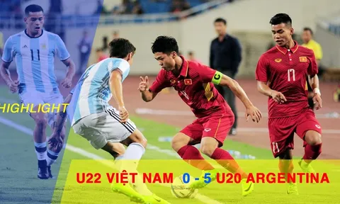 U22 Việt Nam 0-5 U20 Argentina (Giao hữu Quốc tế)