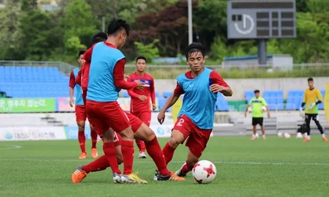 U20 Việt Nam tập nhẹ chuẩn bị cho trận đấu gặp U20 Vanuatu
