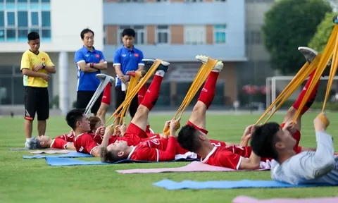 U23 Việt Nam tập nhẹ trong buổi đầu tập trung