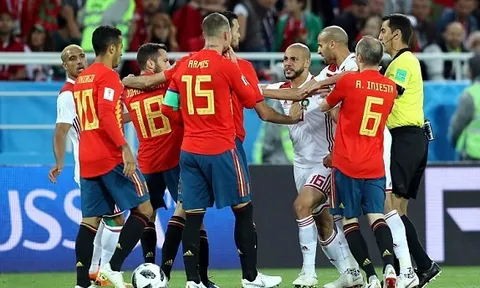 Va chạm nảy lửa, sao Morocco đòi ăn thua đủ với Sergio Ramos