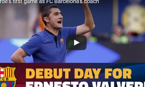Valverde căng thẳng tột độ trong trận đầu chỉ đạo Barca