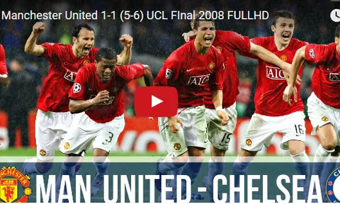 Xem lại trận chung kết UCL giữa Man Utd và Chelsea năm 2008