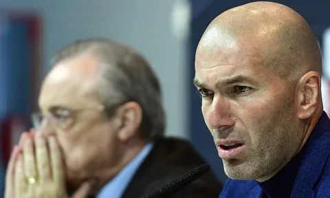 Florentino Perez SỐC vì quyết định từ chức của Zidane
