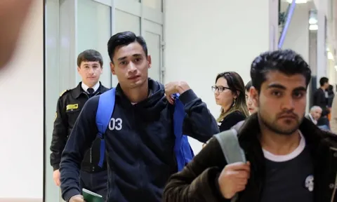 Những hình ảnh đầu tiên của ĐT Việt Nam tại Tajikistan