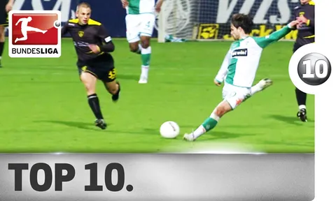 10 bàn thắng bằng sút xa hay nhất Bundesliga