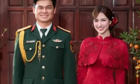 Hòa Minzy về quê Bắc Ninh cùng gia đình quây quần ăn cơm ở sân, Đại uý Văn Cương bận trực chiến ngày lễ