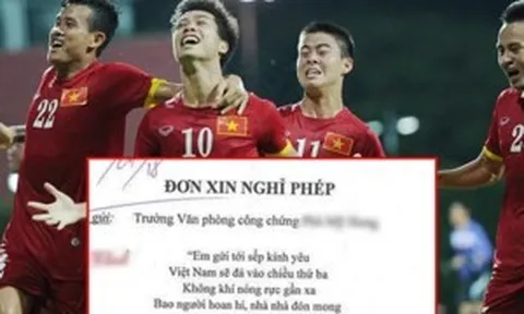 Công ty nghỉ làm, học sinh xin nghỉ học cổ vũ trận U23 Việt Nam gặp U23 Qatar
