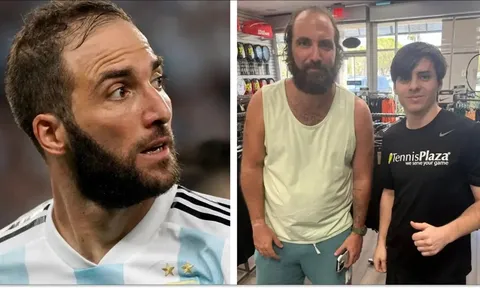 Hình ảnh mới nhất của Higuain khiến fan bóng đá sững sờ
