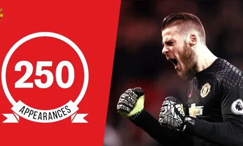 250 trận đấu của David de Gea và những con số