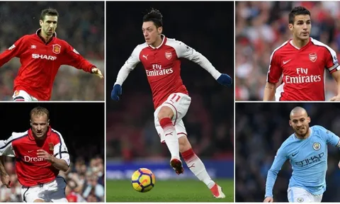 5 huyền thoại Ngoại hạng Anh đã bị Mesut Ozil vượt mặt