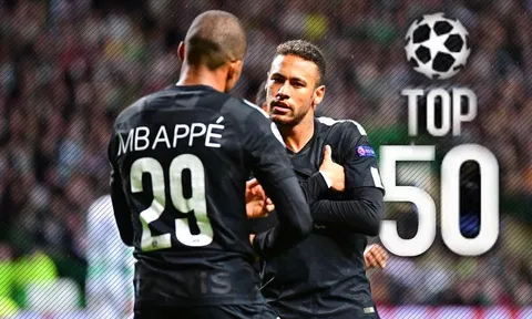 50 bàn thắng đỉnh nhất vòng bảng Champions League 2017/18