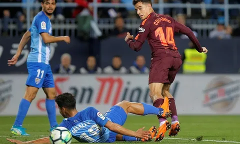 Thiếu số 10, Barca vẫn dễ dàng đánh bại 10 người của Malaga