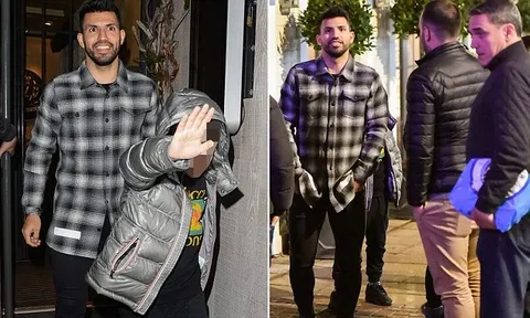 Aguero xuống phố ăn mừng chiến thắng trước Chelsea