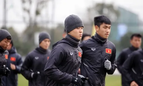 U23 Việt Nam “khổ luyện” dưới thời tiết rét buốt ở Trung Quốc