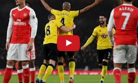 Arsenal 1-2 Watford (vòng 23 Ngoại hạng Anh)